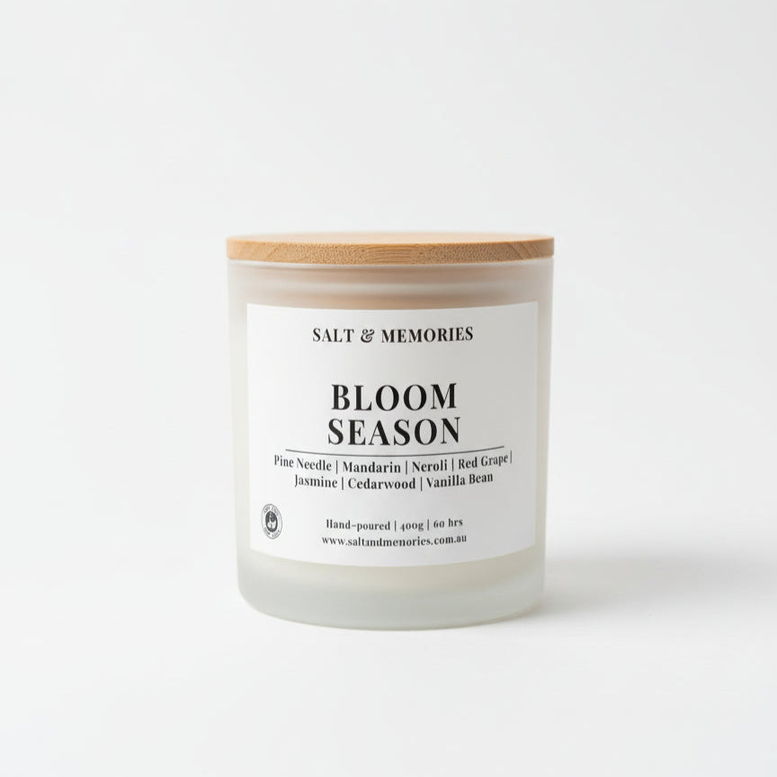 Bloom Season Candle – Sweet Floral, Grape & Jasmine 400g | Luxury Coco Soy, Australia