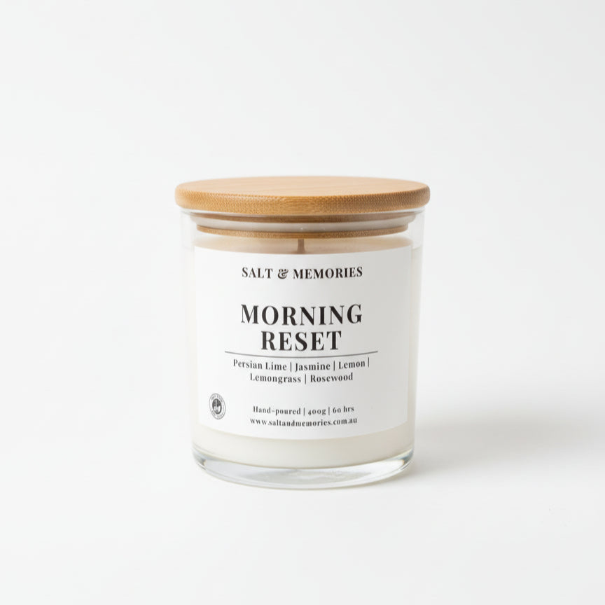 Morning Reset Candle – Crisp Citrus & Floral 350g | Luxury Coco Soy, Australia