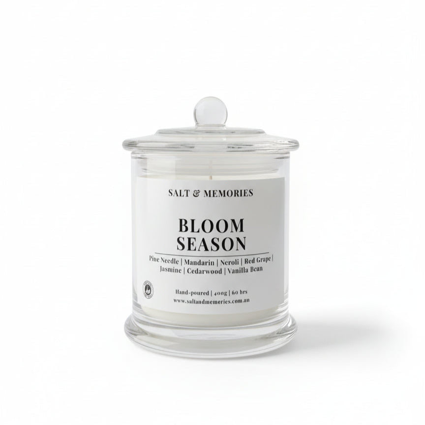 Bloom Season Candle – Sweet Floral, Grape & Jasmine 350g | Luxury Coco Soy, Australia