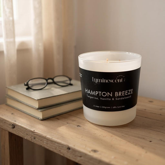 Hampton Breeze Candle – Tangerine, Vanilla & Sandalwood 350g | Luxury Coco Soy, Australia