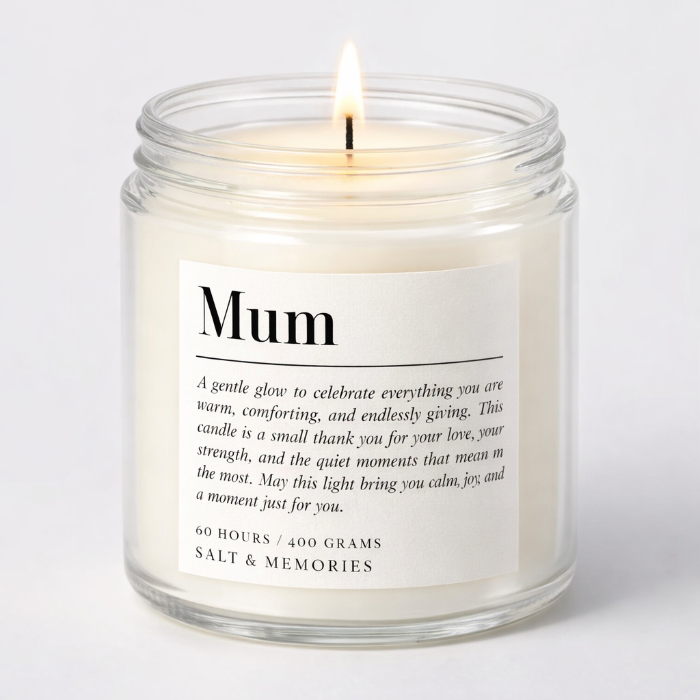 Mum Definition Candle - Salt & Memories Soy Wax Gift | 400g