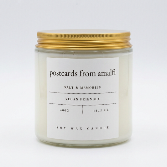 Postcards from Amalfi | Lemon & Lime Candle | Salt & Memories