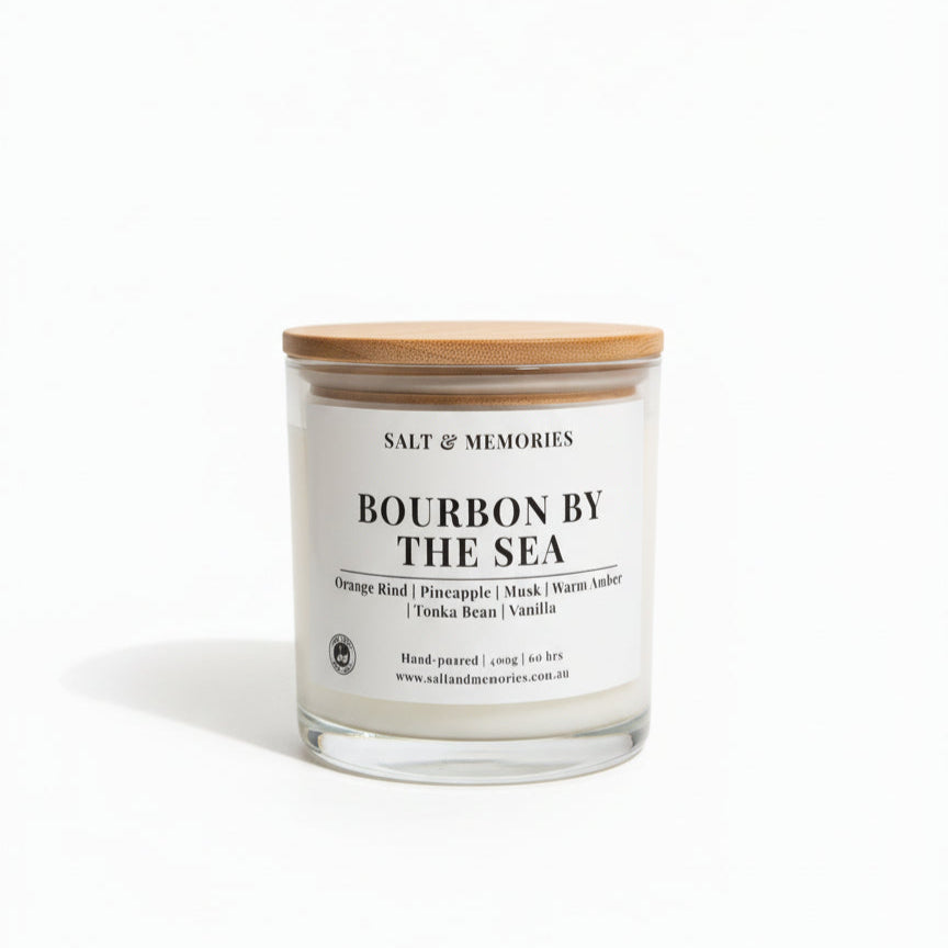 Bourbon By The Sea Candle 400g | Luxury Coco Soy | Australia