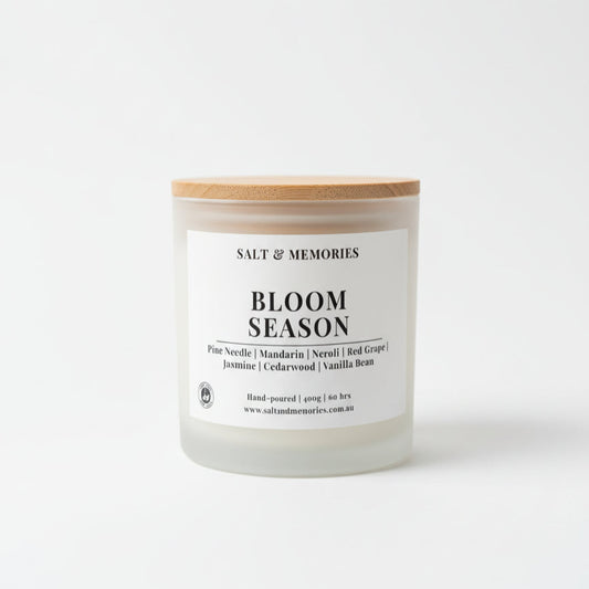 Bloom Season Candle – Sweet Floral, Grape & Jasmine 400g | Luxury Coco Soy, Australia