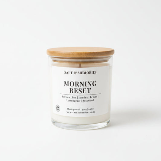 Morning Reset Candle – Crisp Citrus & Floral 350g | Luxury Coco Soy, Australia