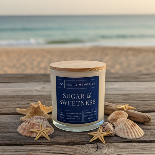 Sugar & Softness Candle – Salted Caramel & Vanilla Bean 400g | Luxury Coco Soy, Australia