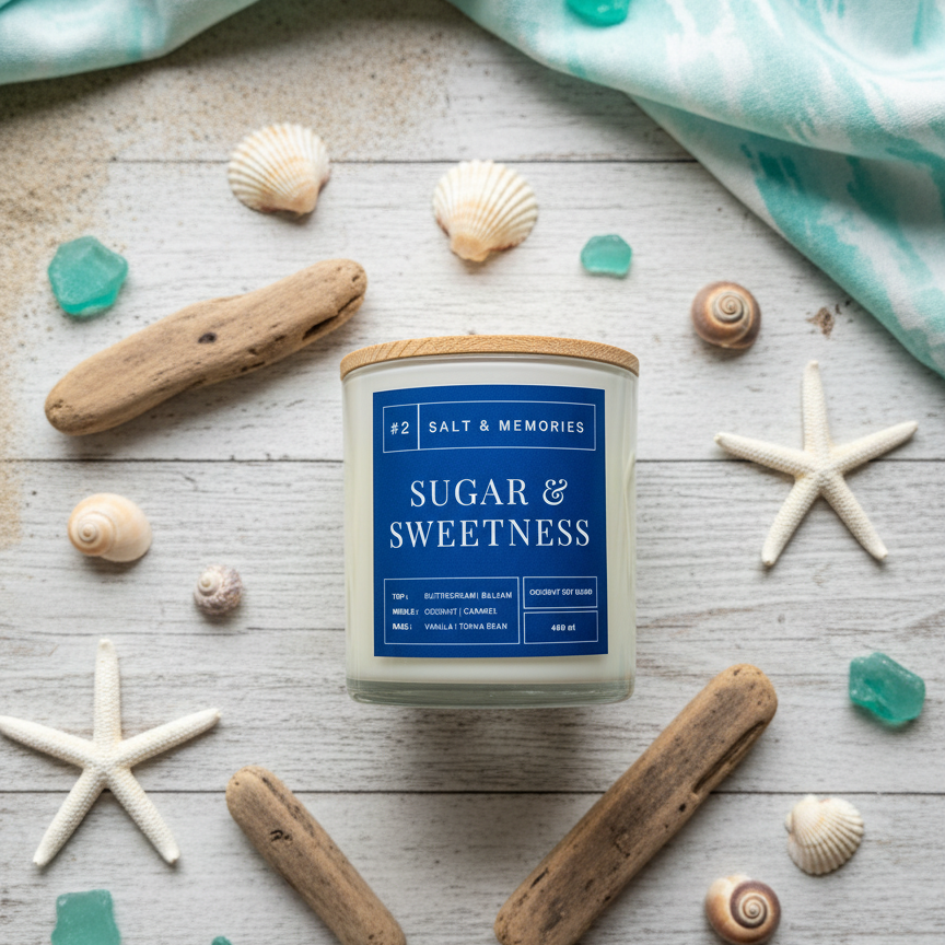Sugar & Softness Candle – Salted Caramel & Vanilla Bean 400g | Luxury Coco Soy, Australia