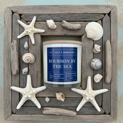 Bourbon By The Sea Candle 400g | Luxury Coco Soy | Australia