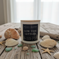 Low Tide Letters Candle – Coastal Sea Salt, Coconut & Sandalwood 400g | Luxury Coco Soy, Australia