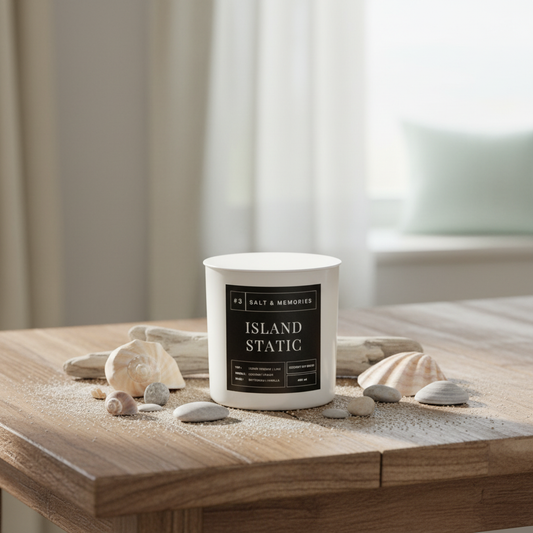 Static Island Candle – Coconut, Lime & Vanilla 400g | Luxury Coco Soy, Australia